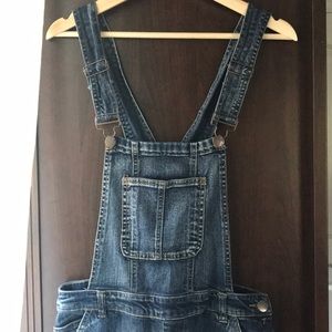 Dark wash Overalls